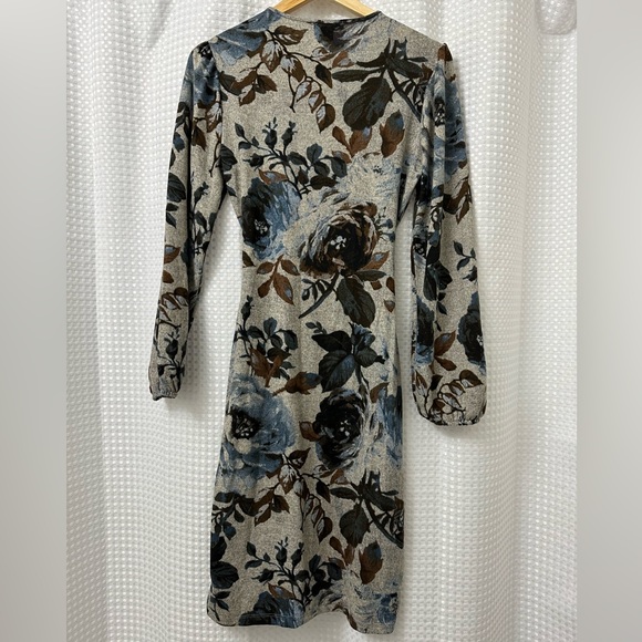 Suzy Shier print dress with waist tie - Picture 3 of 5
